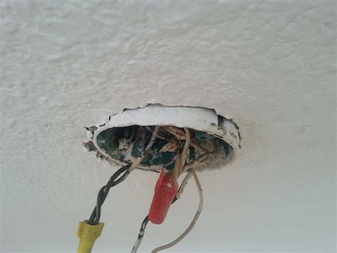 ceiling fan loose electrical box|replacing a ceiling electrical box.